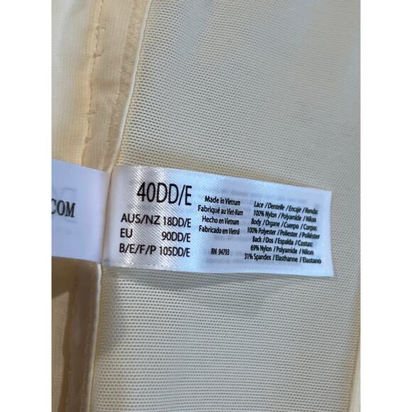 Dominique Colette Lace Corset Bridal Longline Bra Style 8949 Ivory Size 40DD/E - Picture 7 of 8